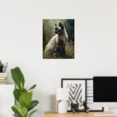 Niedlich Tonkinese Cat Art Print Poster (Heimbüro)