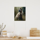 Niedlich Tonkinese Cat Art Print Poster (Küche)