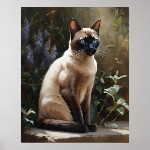 Niedlich Tonkinese Cat Art Print Poster