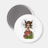 Niedlich Toon Herbstmühle und Toadstool Magnet (Vorderseite/Rückseite)