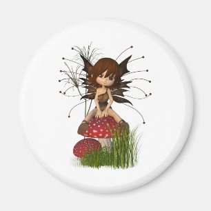 Niedlich Toon Herbstmühle und Toadstool Magnet