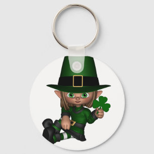 Niedlich Toon Irish Leprechaun - 1 Schlüsselanhänger