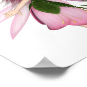 Niedlich Toon Pink Crocus Fairy, Stehend von einer Poster (Ecke)