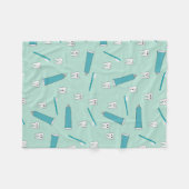 Niedlich Tooth Aquamarin Minze Zahnpasta Zahnbürst Fleecedecke (Vorderseite (Horizontal))