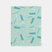 Niedlich Tooth Aquamarin Minze Zahnpasta Zahnbürst Fleecedecke (Vorderseite)