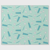 Niedlich Tooth Aquamarin Minze Zahnpasta Zahnbürst Geschenkpapier (Flach)