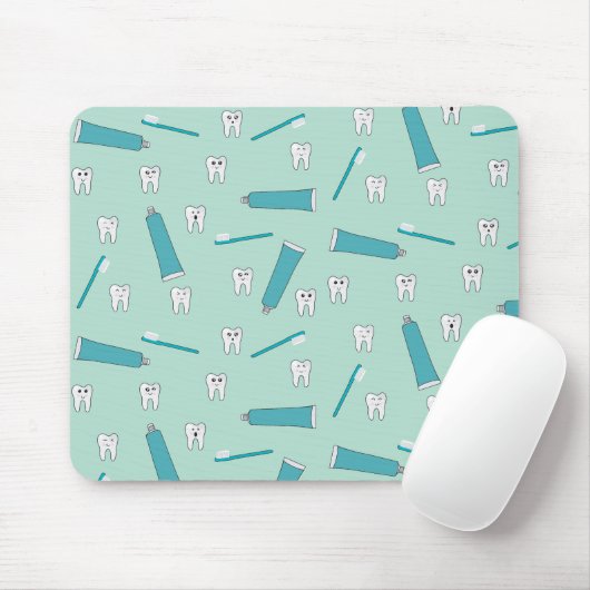 Niedlich Tooth Aquamarin Minze Zahnpasta Zahnbürst Mousepad (Mit Mouse)