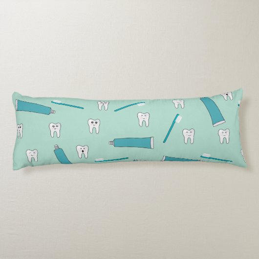 Niedlich Tooth Aquamarin Minze Zahnpasta Zahnbürst Seitenschläferkissen (Rückseite)