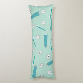 Niedlich Tooth Aquamarin Minze Zahnpasta Zahnbürst Seitenschläferkissen (Rückseite (Vertikal))