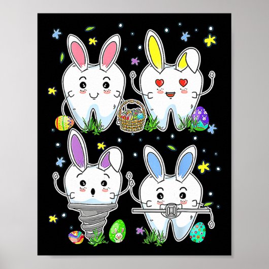 Niedlich Tooth Dental Squad Dental Assistant Oster Poster (Vorne)
