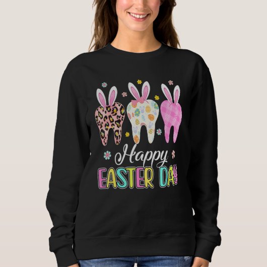 Niedlich Tooth Dental Squad Dental Assistant Oster Sweatshirt (Vorderseite)