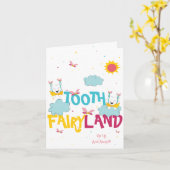 Niedlich Tooth Fairy Funkelnd Magical Funny Pub Karte (Gelbe Blume)