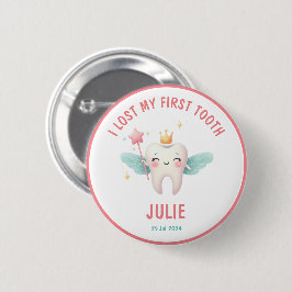 Niedlich Tooth Fairy 'I Love My First Tooth' Button