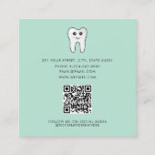 Niedlich Tooth Family Dentities QR Code Social Med Quadratische Visitenkarte (Rückseite)