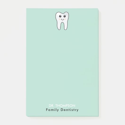 Niedlich Tooth Family Zahntechnik Post-it Klebezettel (Vorderseite)