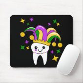 Niedlich Tooth Jester Hat Mardi Gras _ Funny Denti Mousepad (Mit Mouse)