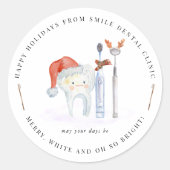 Niedlich Tooth | Kinderklinik Weihnachtsfeiertag Runder Aufkleber (Vorderseite)