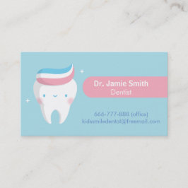 Niedlich Tooth Zahnpasta Hair Dental Business Card Visitenkarte