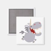 Niedlich Toothy Cartoon Unicorn Magnet (Vorderseite/Rückseite)