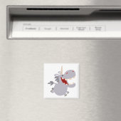 Niedlich Toothy Cartoon Unicorn Magnet (In Situ (Geschirrspüler))