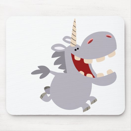 Niedlich Toothy Cartoon Unicorn Mousepad (Vorne)