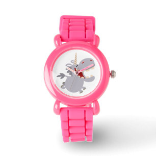 Niedlich Toothy Cartoon Unicorn Watch Armbanduhr