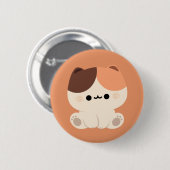 Niedlich Tortie Cat Button (Vorne & Hinten)