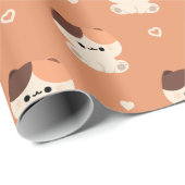 Niedlich Tortie Cat Geschenkpapier (Rolleneckpunkt)
