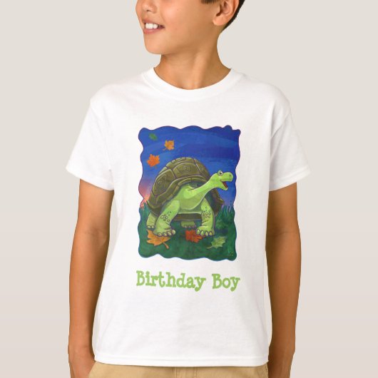 Niedlich Tortoise Birthday Boy T - Shirt (Vorderseite)
