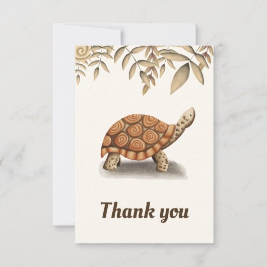 Niedlich Tortoise Birthday Dankeskarte (Vorderseite)