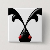 Niedlich Tough Bunny Boxer Rabbit Button (Vorderseite)