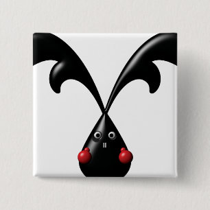 Niedlich Tough Bunny Boxer Rabbit Button