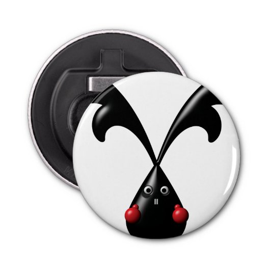 Niedlich Tough Bunny Boxer Rabbit Flaschenöffner (Vorderseite)