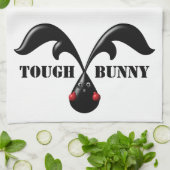 Niedlich Tough Bunny Boxer Rabbit Geschirrtuch (Gefaltet)