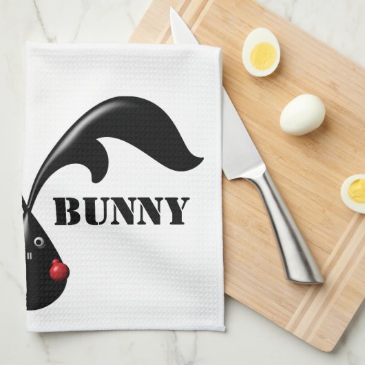 Niedlich Tough Bunny Boxer Rabbit Geschirrtuch (Viertel Falte)