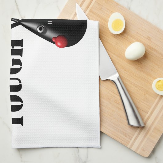 Niedlich Tough Bunny Boxer Rabbit Geschirrtuch (Viertel Falte)