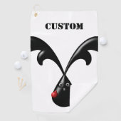 Niedlich Tough Bunny Boxer Rabbit Golfhandtuch (Insitu)