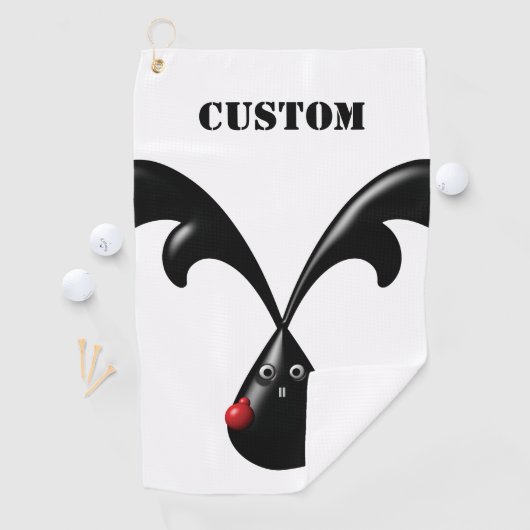 Niedlich Tough Bunny Boxer Rabbit Golfhandtuch (Insitu)