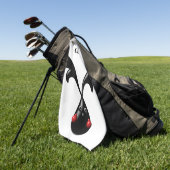 Niedlich Tough Bunny Boxer Rabbit Golfhandtuch (Gras)