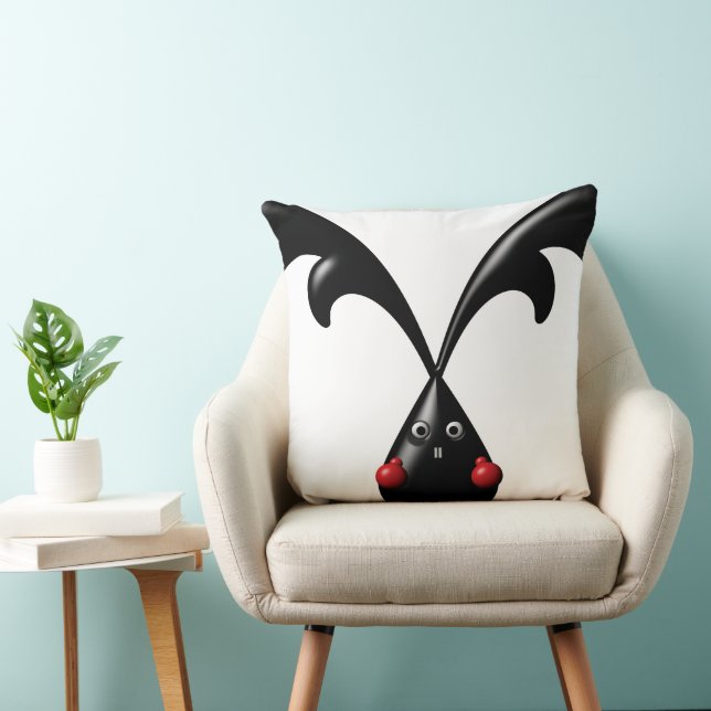 Niedlich Tough Bunny Boxer Rabbit Kissen (Stuhl )