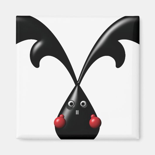 Niedlich Tough Bunny Boxer Rabbit Magnet (Vorne)