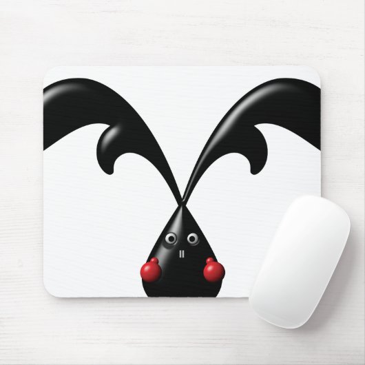 Niedlich Tough Bunny Boxer Rabbit Mousepad (Mit Mouse)