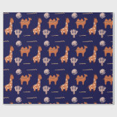 Niedlich Toy Animal Cactus Kids Geschenkpapier (Flach)