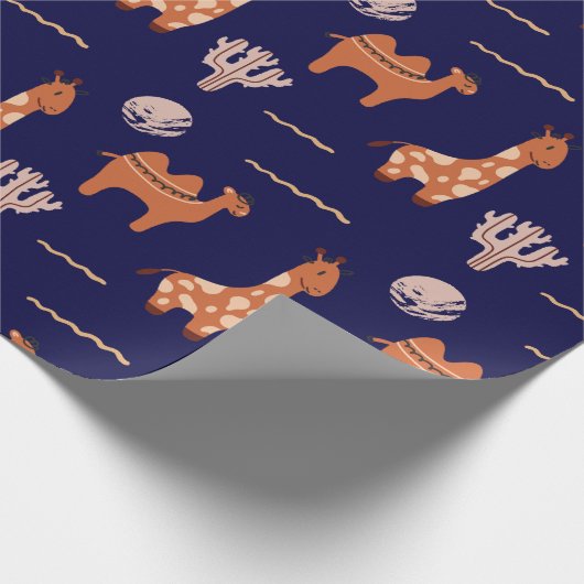 Niedlich Toy Animal Cactus Kids Geschenkpapier (Ecke)