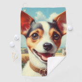 Niedlich Toy Fox Terrier Painting Golfhandtuch (Insitu)