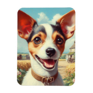 Niedlich Toy Fox Terrier Painting Magnet