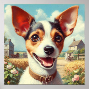 Niedlich Toy Fox Terrier Painting Poster