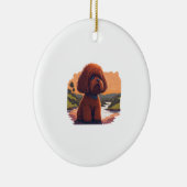 Niedlich Toy Poodle Keramik Ornament (Rechts)