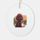 Niedlich Toy Poodle Keramik Ornament (Links)