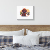 Niedlich Toy Poodle Leinwanddruck (Insitu (Schlafzimmer))